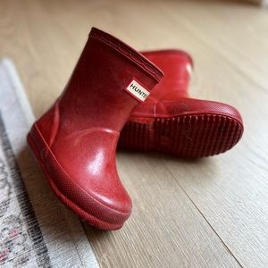 Red Baby/Toddler Hunters | Hunter Rainboots size 4